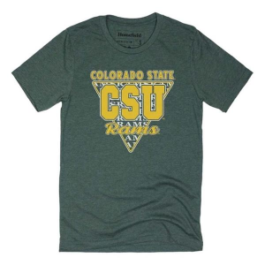 Colorado State Rams Homefield Apparel 90s Style T-Shirt Small Forest