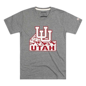 Utah Utes Homefield Apparel Mountain T-Shirt Large Grey Heather