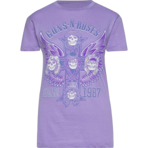 Women's Goodie Two Sleeves Guns N Roses Appetite For Destruction Album T-Shirt Medium Lavender