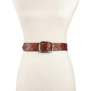 Women's Lucky Brand Floral Debossed Belt Small Tan