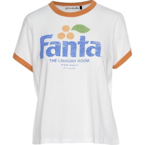 Women's The Laundry Room Fanta Perfect Ringer T-Shirt XSmall White Orange