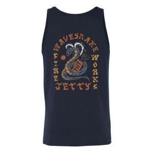 Men's Jetty Wavesnake Scoop Neck Tank Top Medium Navy