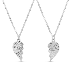 Splendid Iris Be Connected Heart Necklace