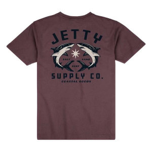 Men's Jetty Bullshark T-Shirt Small Maroon