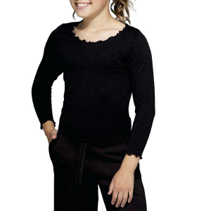 Girls' Fornia Jacquard Long Sleeve T-Shirt Toddler 3/4T Black