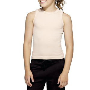 Girls' Fornia Ribbed Crew Neck Tank Top L/XL Khaki
