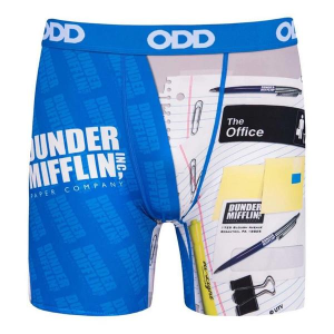 Men's ODD SOX Dunder Mifflin Boxer Briefs Underwear Small Blue