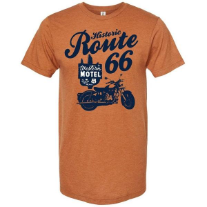 Men's Brew City Route 66 Motel T-Shirt Medium Rust