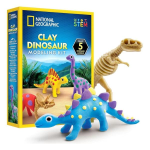 Kids' National Geographic Clay Dinosaur Modeling Kit