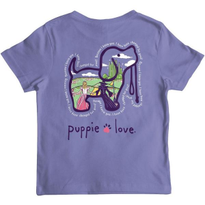 Kids' Puppie Love Because I Knew You Pup T-Shirt Large Violet