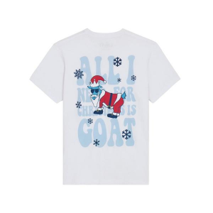 Men's GOAT USA All I Want For Christmas T-Shirt Medium White