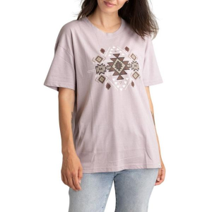 Women's LIV Outdoor Reagan Stonewashed T-Shirt 2XLarge Grey Heather Aztec