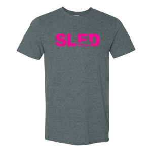 Men's Ride Brand Brand Brand Sled Backcountry T-Shirt Medium Graphite Heather/Pink