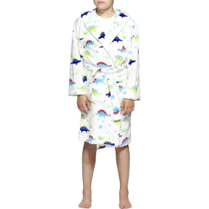 Kids' Fornia Dinosaur Robe Medium White