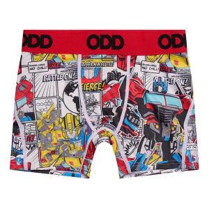 Boys' ODD SOX Transformers Comic Boxer Briefs Underwear Large Red
