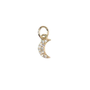 Women Lotus Jewelry Studio Crystal Moon Charm