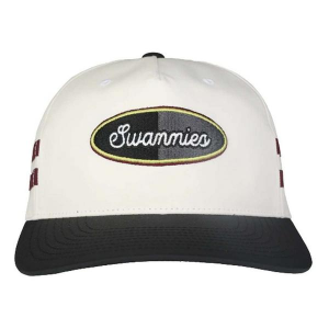 Swannies Golf Travis Golf Snapback Hat One Size Vintage White