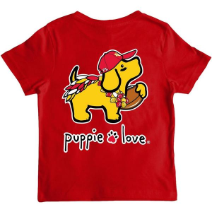 Kids' Puppie Love Mascot T-Shirt Small Red