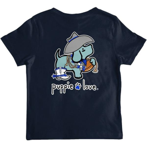 Kids' Puppie Love Mascot T-Shirt Small Blue/White