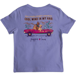 Kids' Puppie Love Dark Desert Highway T-Shirt Small Violet