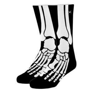 Kids' ODD SOX Skeleton Crew Socks Large Black/White