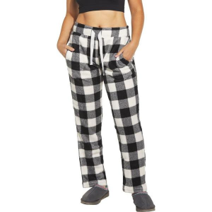 Women's Fornia Fleece Drawstring Pajama Pants XSmall Black White