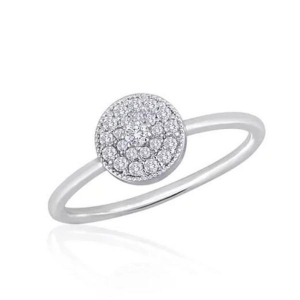 Women's Layers Round Ring Silver