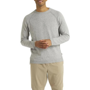 Men's PAKA Apparel Pullover Sweater Ultralight Large Ice Grey Heather