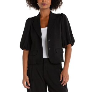 Women's Liverpool Los Angeles Balloon Sleeve Short Blazer XLarge Black