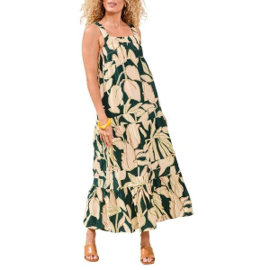 Women's Tribal Bra Friendly Maxi Dress Small Rain Forest
