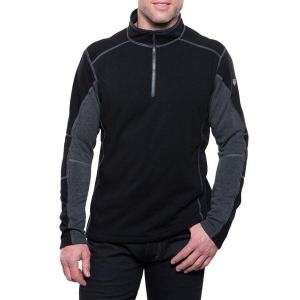 Men's Kuhl 1/4 Zip Sweater Revel Medium Black/Steel