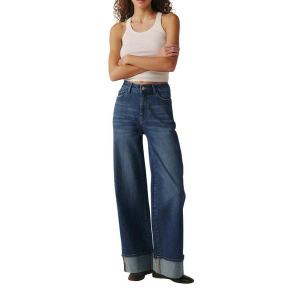 Women's Warp + Weft NCE Wide Leg Jeans Double Cuff 32 31