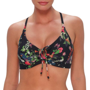 Women's Sunsets Inc Kauai Keyhole Swim Bikini Top Contemporary 34D Fleur Noire