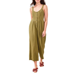 Women's Tribal Back Smocking Jumpsuit XLarge Rain Forest
