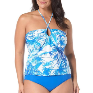 Women's Coco Reef Opal Bra Sized Bandeau Underwire Swim Tankini Misses 38D Ocean
