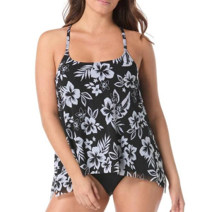Women's Coco Reef Current Bra Sized Mesh Layer Underwire Swim Tankini Misses 38D Black