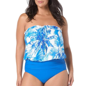 Women's Coco Reef Infinity Bra Sized Bandeau Underwire Swim Tankini Misses 38D Ocean