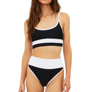 Women's Beach Riot Emmy Core Swim Bottoms Contemporary Large Black White
