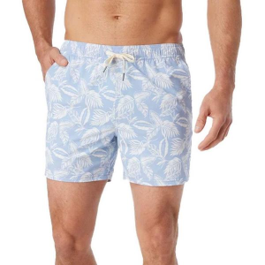 Men's Fair Harbor The Bungalow Swim Trunks Large Sky Blue Leaves