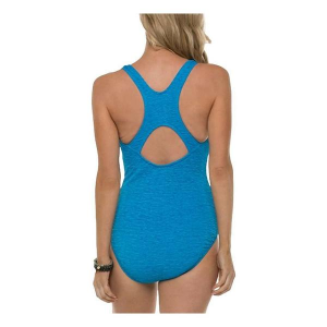 Women's Penbrooke Krinkle Active Back One Piece Swimsuit Sporty 12 Sea