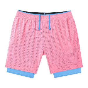 Men's Chubbies 7" Blocked Ultimate Hidden Liner Training Shorts Small The Pink Lemonades