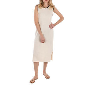 Women's Jetty Bloom Knit Midi Shift Dress Small Ivory