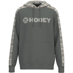 Men's Hooey Canyon Aztec Hoodie Large Steel Grey