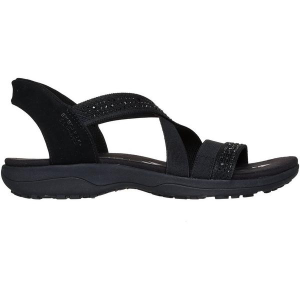 Women's Skechers Reggae Slim Summer Sparkle Sandals 7 Black