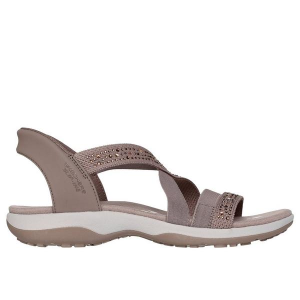 Women's Skechers Reggae Slim Summer Sparkle Sandals 7 Mocha