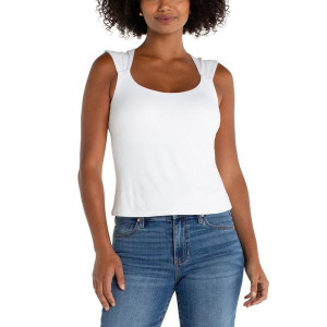 Women's Liverpool Los Angeles Built-in Bra Sleeveless Shirt Small Cream