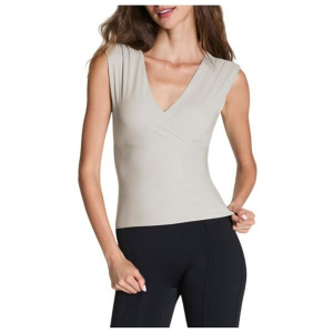 Women's Spanx SPANXsmooth Jersey Ruched Sleeveless T-Shirt Large Bone