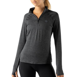 Women's rabbit EZ Long Sleeve 1/4 Zip Medium Black Charcoal