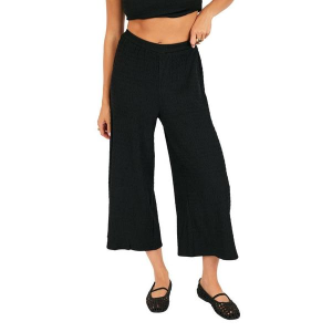Women's Sadie And Sage Howdy Honey Textured Pants Medium Black