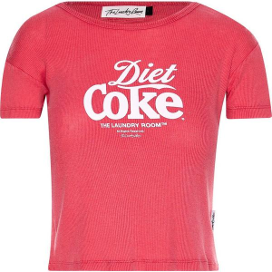 Women's The Laundry Room Diet Coke Baby Tee T-Shirt Medium Vintage Red